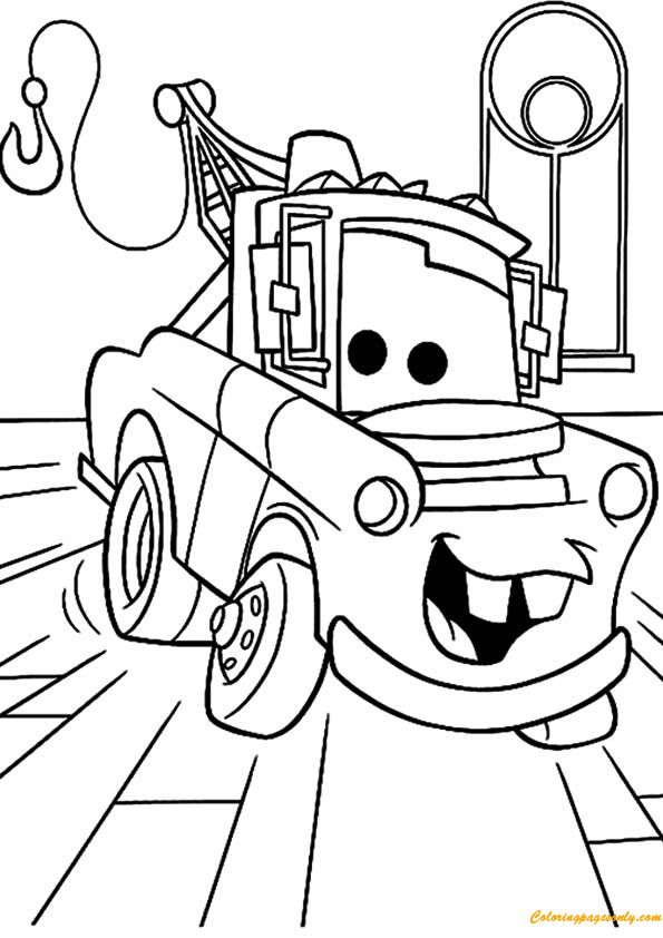 Mater Truck from Disney Cars Coloring Pages - Cartoons ...