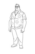 Ben 10 Max Tennyson Is Wearing His Floral Shirt from Ben 10 Coloring Pages