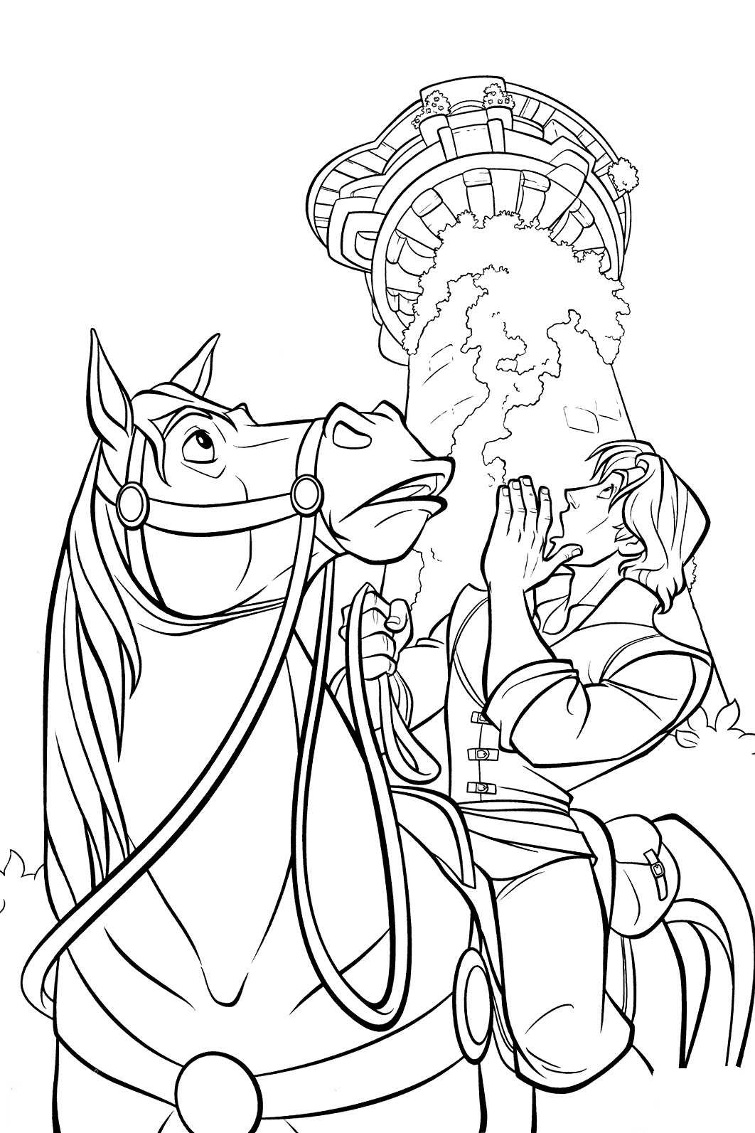 Maximus and Flynn Coloring Page