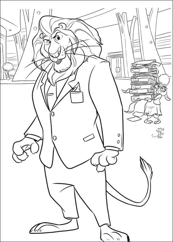 Mayor Lionheart Coloring Pages