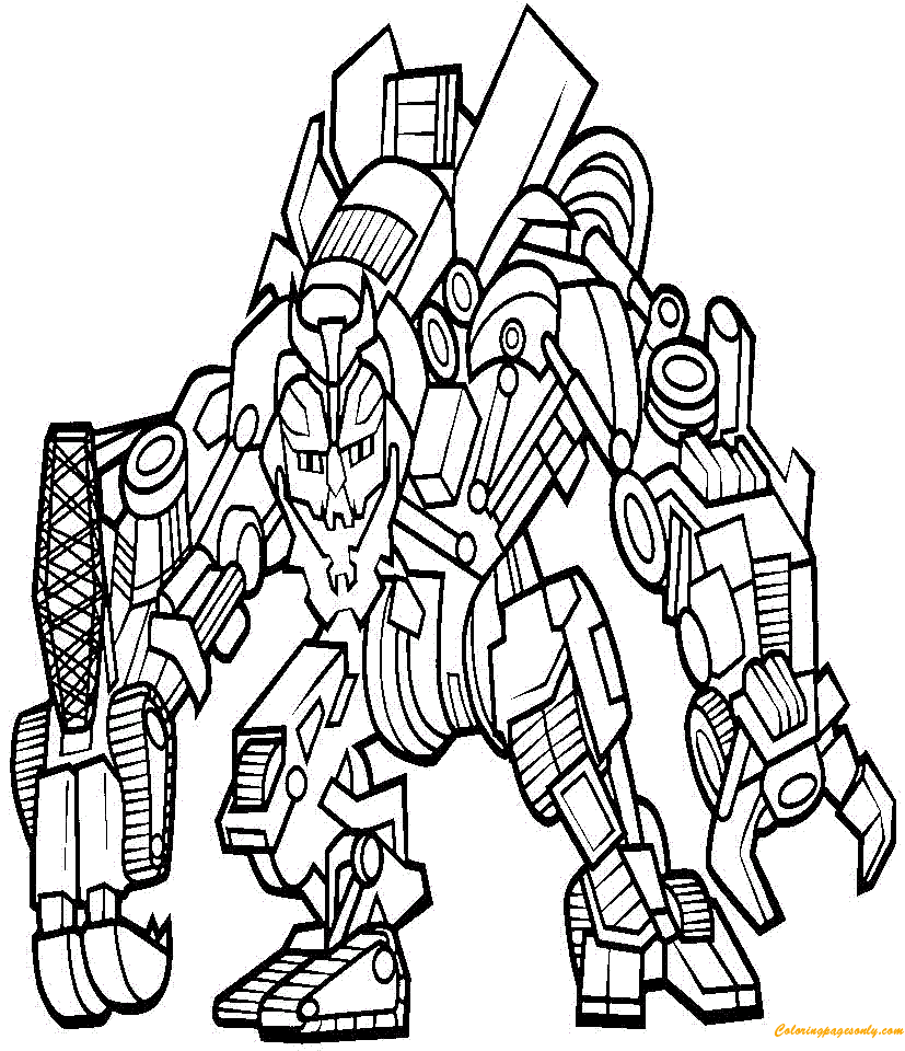 Megatron Transformers 2 Coloring Page