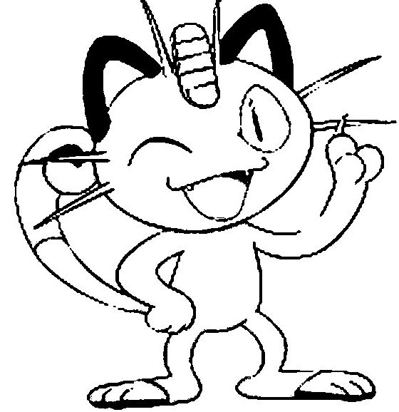 Meowth Pokemon Coloring Pages