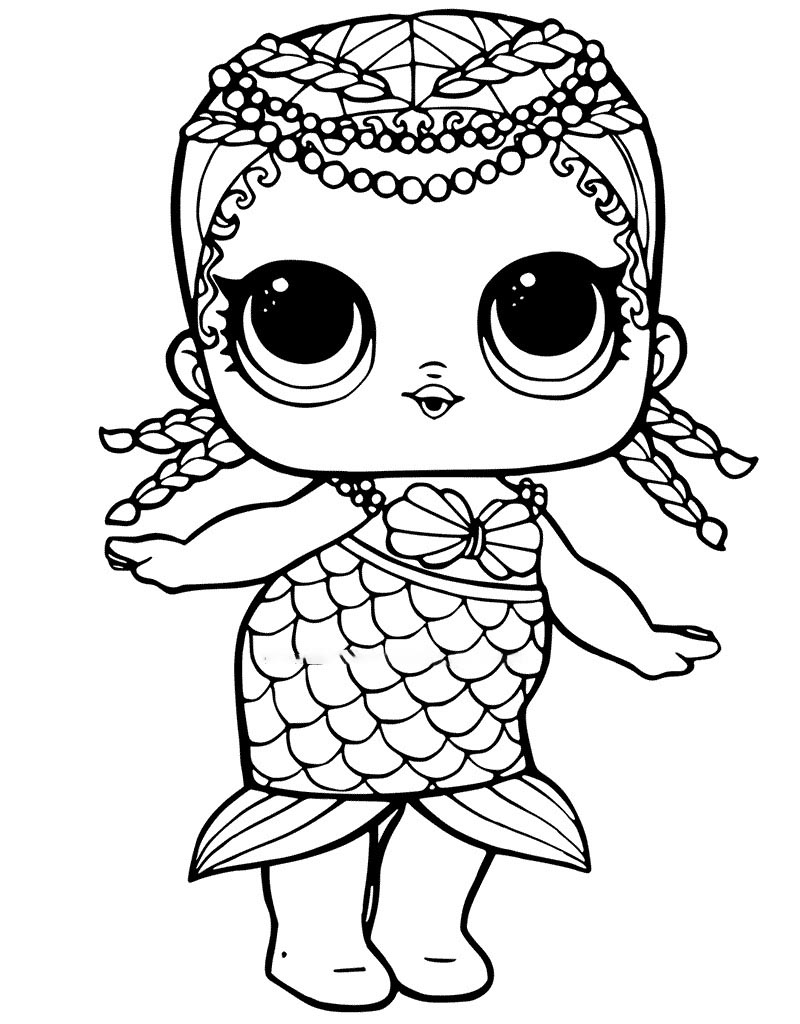 Lol Suprise Doll Merbaby Coloring Pages
