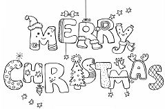 Merry Christmas 1 Coloring Page