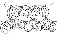 Merry Christmas 3 Coloring Page