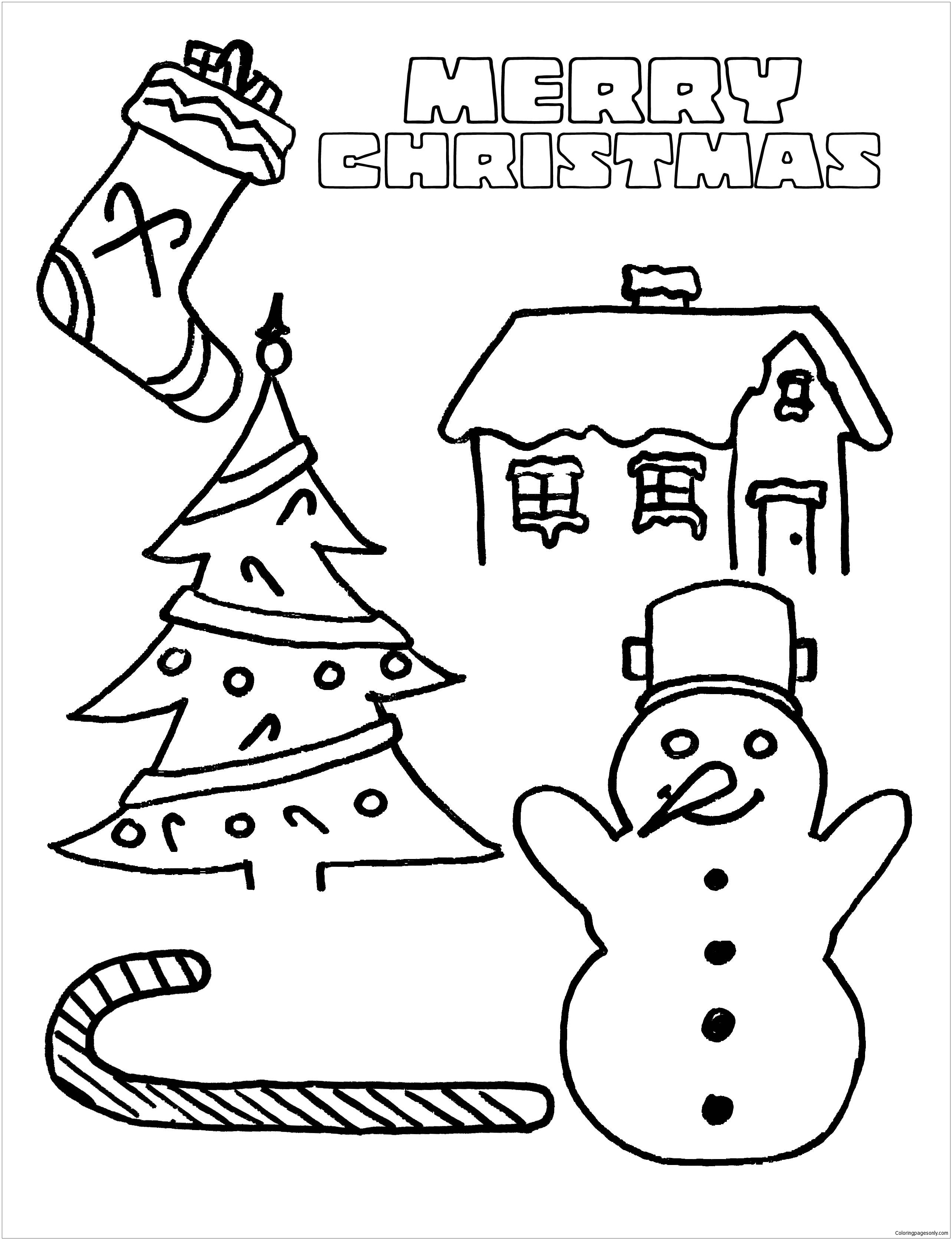 Download Merry Christmas 7 Coloring Pages - Holidays Coloring Pages - Free Printable Coloring Pages Online