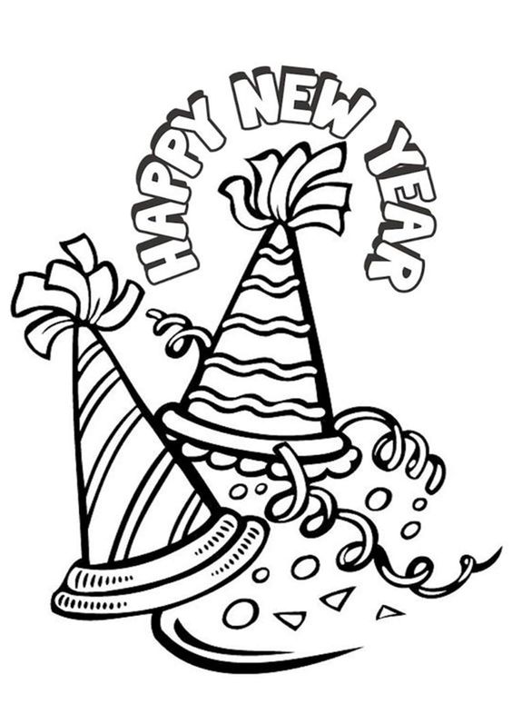 Merry Christmas And Happy New Year 2021 Coloring Page