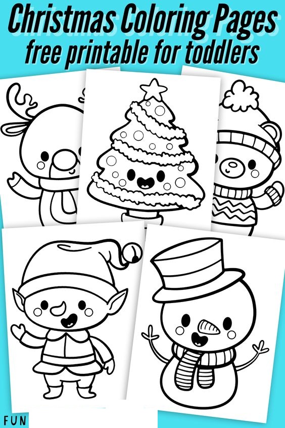 Merry Christmas For Toddlers Coloring Page