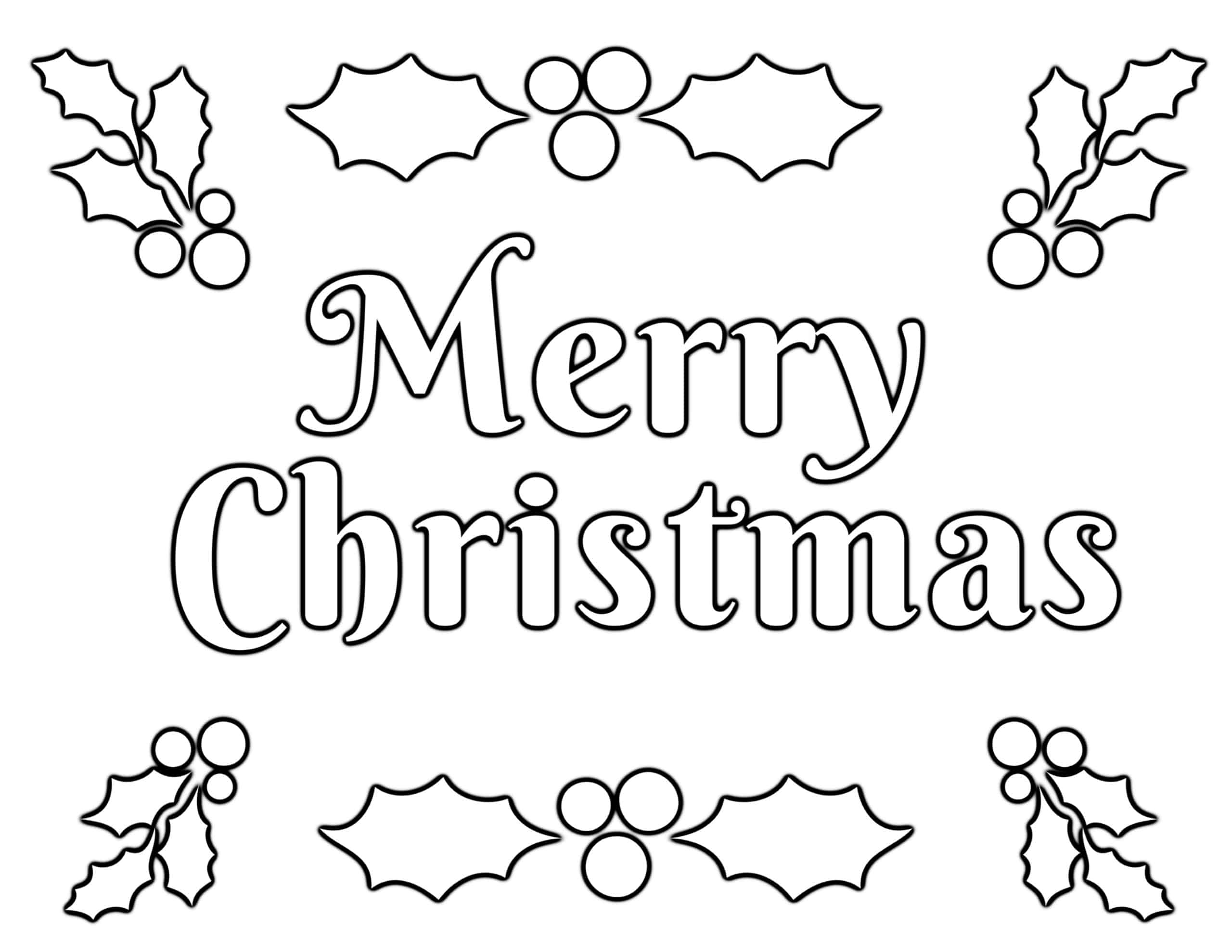 Merry Christmas Fun Coloring Page