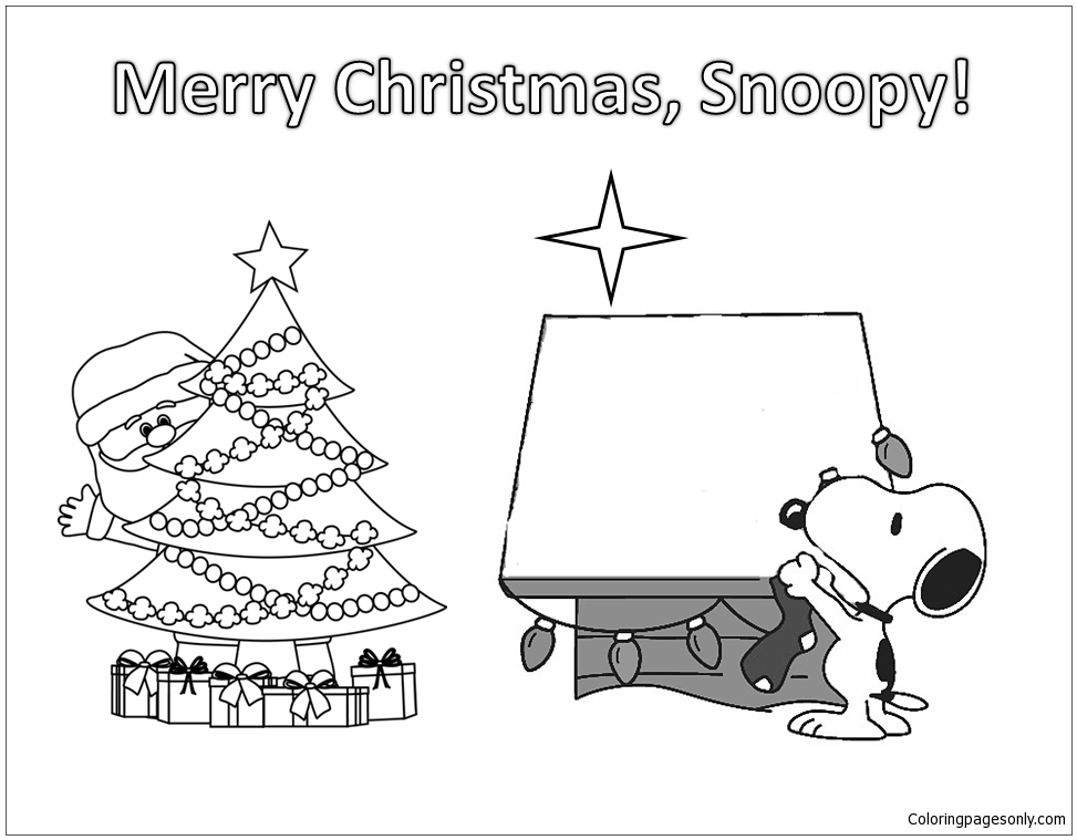 7600 Coloring Pages Christmas Snoopy  Images