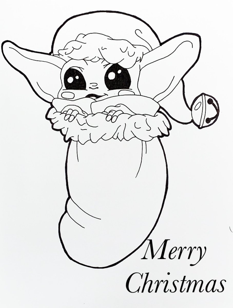 merry christmas yoda baby coloring pages baby yoda coloring pages coloring pages for kids