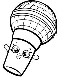 Microphone Shopkin Coloring Pages