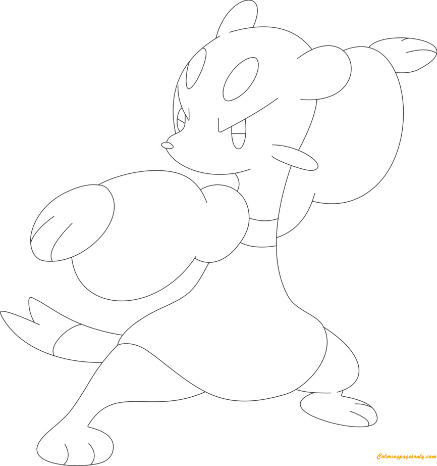 Mienfoo Pokemon Coloring Pages