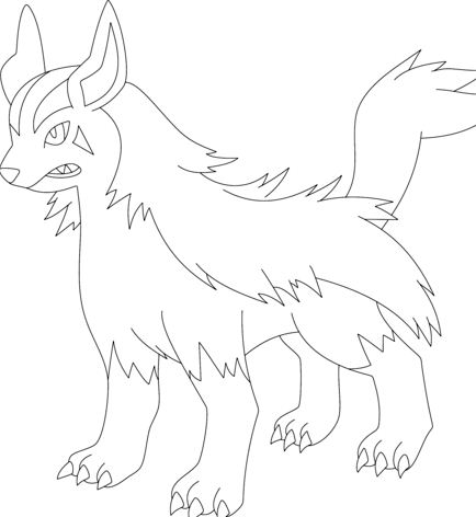 Mightyena Coloring Pages
