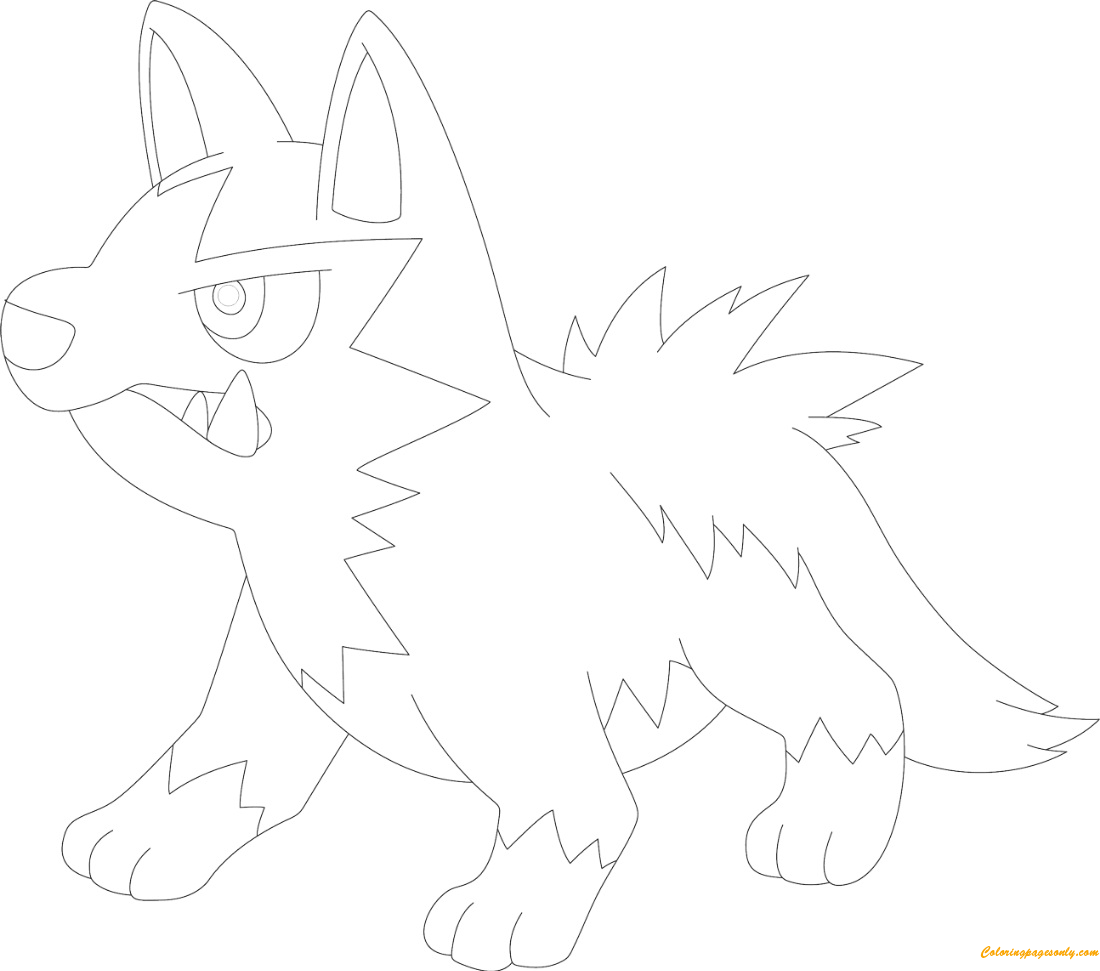Mightyena Coloring Page