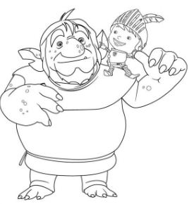 Mike The Knight With Troll Coloring Pages