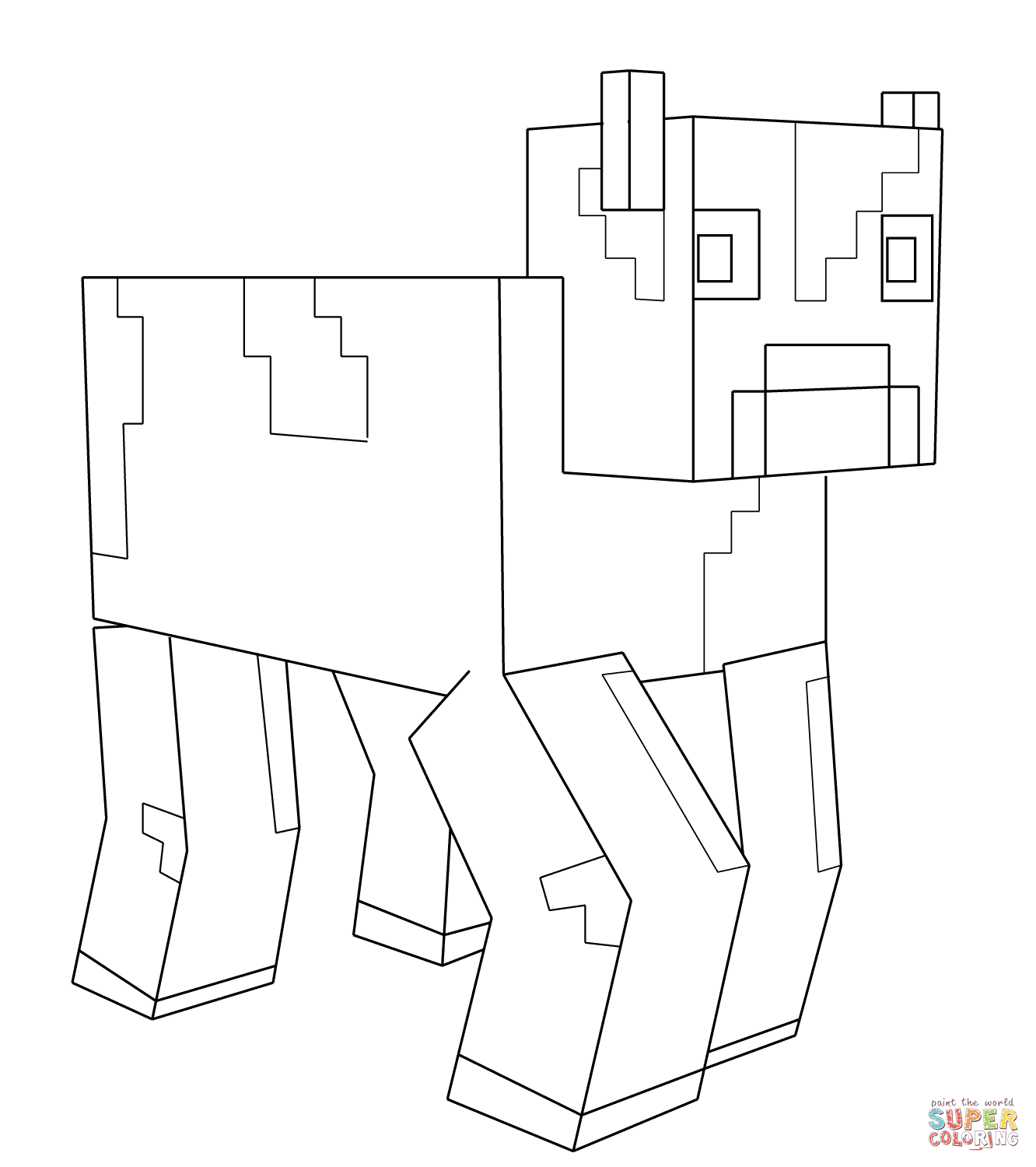 Minecraft Cow from Minecraft Coloring Pages