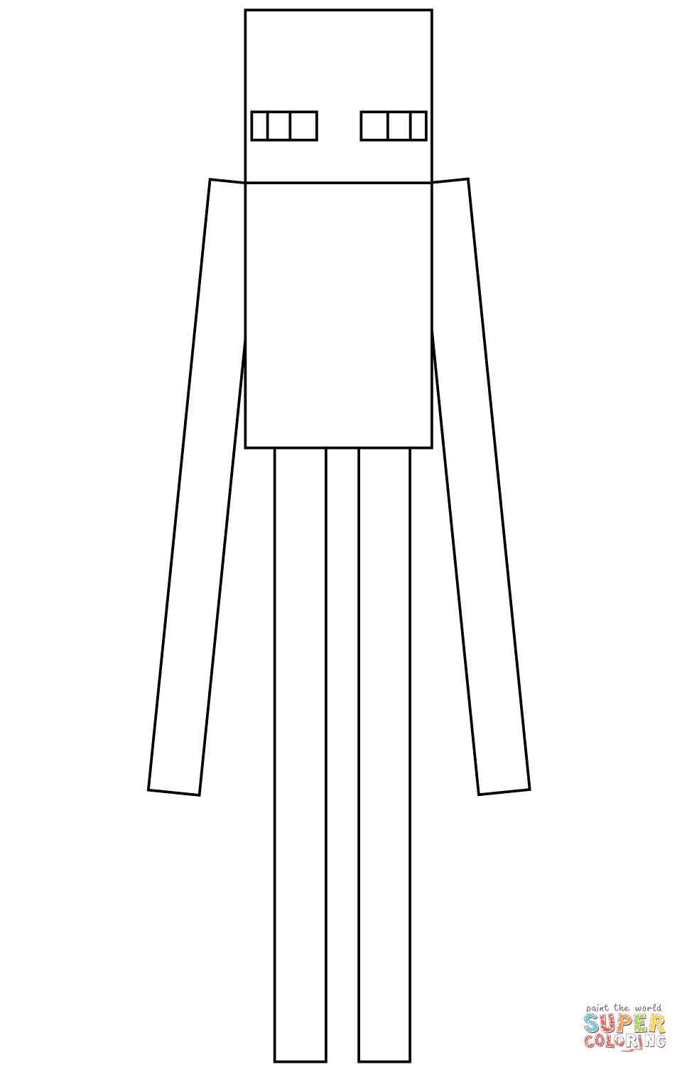 Minecraft Enderman from Minecraft Coloring Pages
