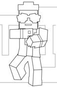 Minecraft Gangnam Style from Minecraft Coloring Pages