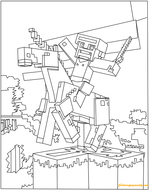 Minecraft Gianfreda Coloring Pages