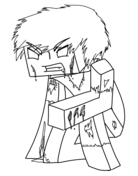 Minecraft Herobrine from Minecraft Coloring Page