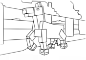 Minecraft Horse from Minecraft Coloring Pages