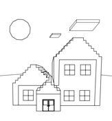 Minecraft House from Minecraft Coloring Pages