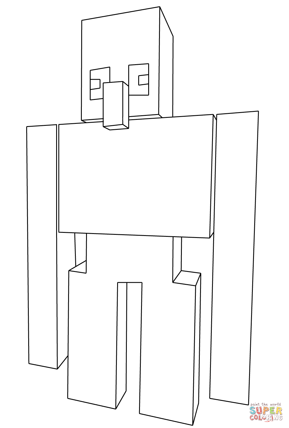 Minecraft Iron Golem From Minecraft Coloring Pages Cartoons Coloring Pages Coloring Pages For Kids And Adults