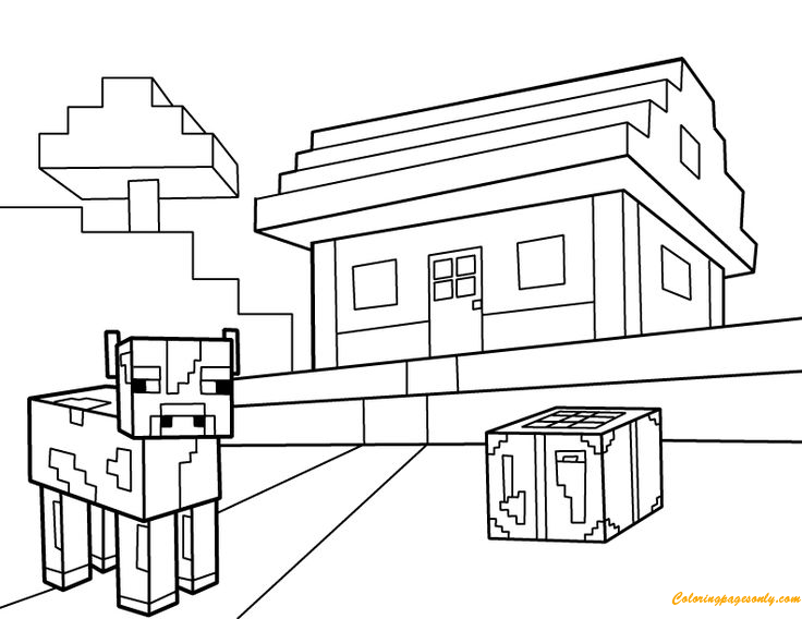 Minecraft PDF Coloring Pages - Cartoons Coloring Pages - Coloring Pages