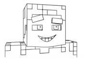 Minecraft Smiling Steve from Minecraft Coloring Pages