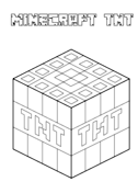 Minecraft TNT from Minecraft Coloring Page