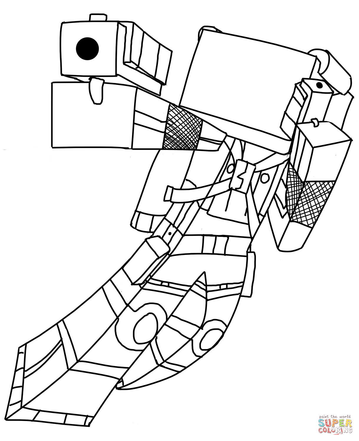 Minecraft Universe from Minecraft Coloring Pages