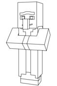 Minecraft Villager from Minecraft Coloring Pages