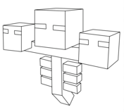 Minecraft Wither from Minecraft Coloring Page