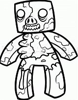 Minecraft Zombie Pigman Kleurplaat