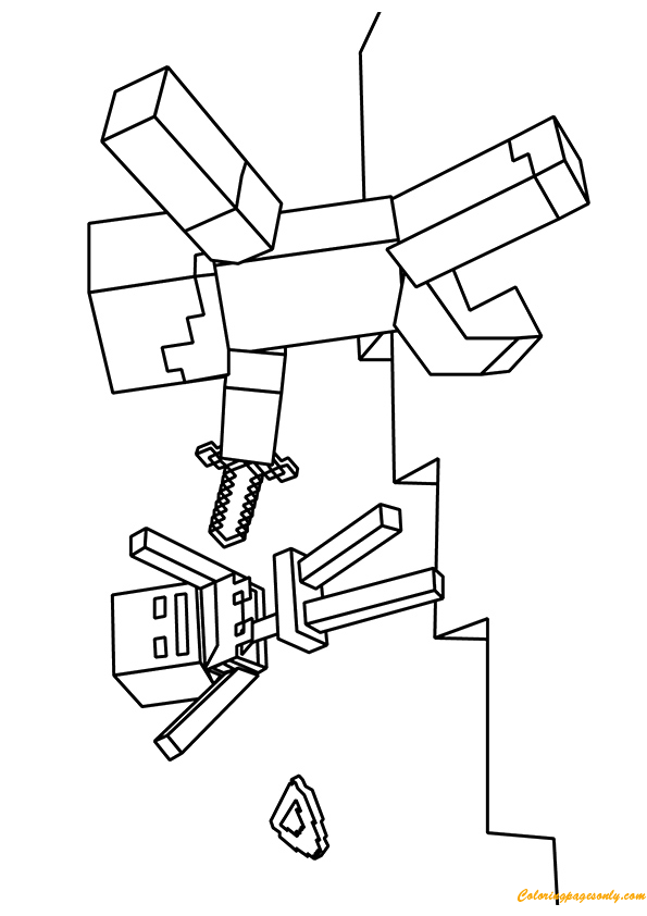 minecraft village printable coloring pages