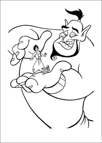 Mini Aladdin  from Aladdin Coloring Pages
