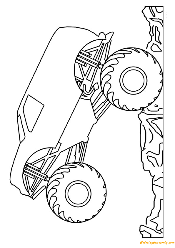 Página para colorir Mini Monster Truck