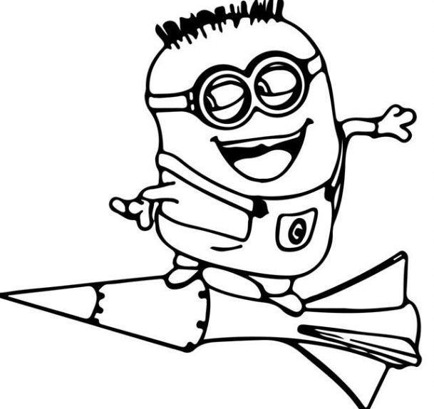 Minion Fly Coloring Page