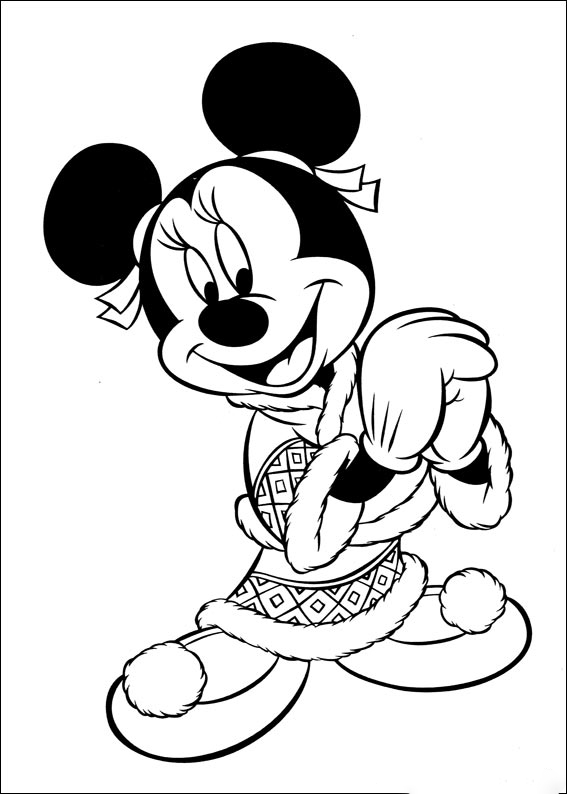 Minnie Chinese Coloring Page