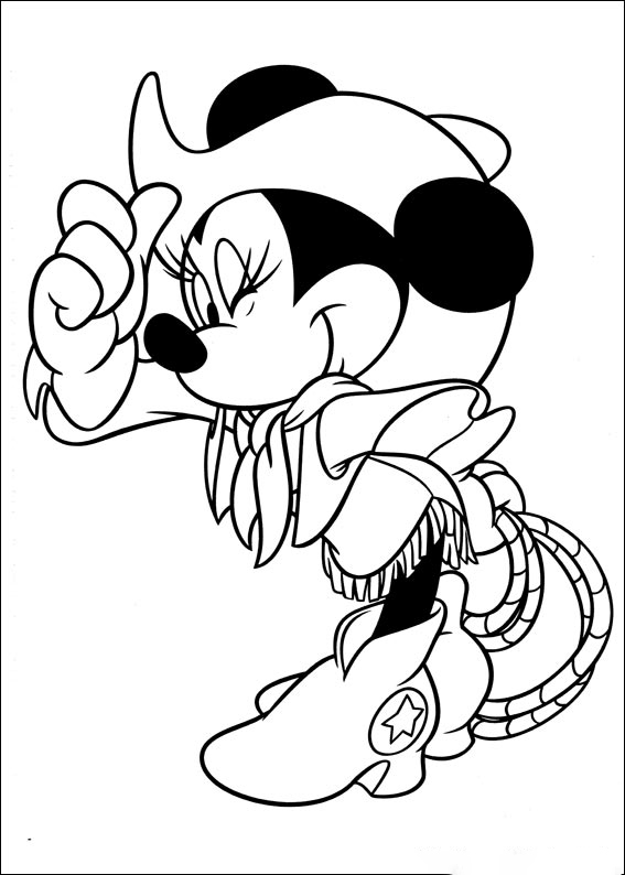 Minnie Cowgirl Coloring Page