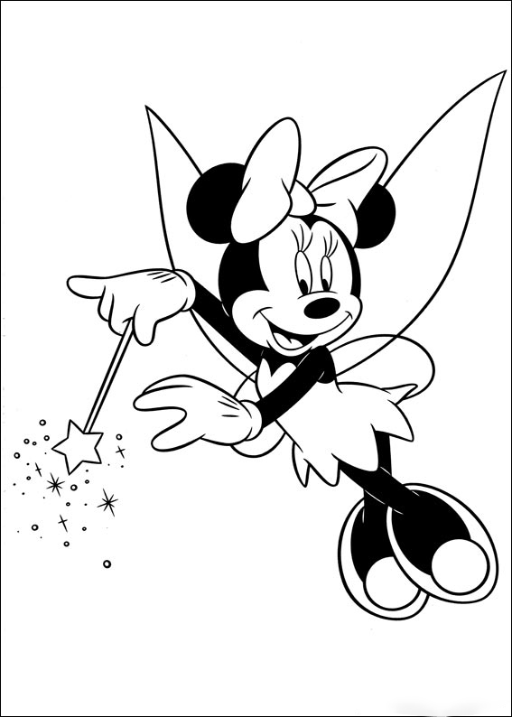Minnie Mouse Fairy Tail Coloring Pages
