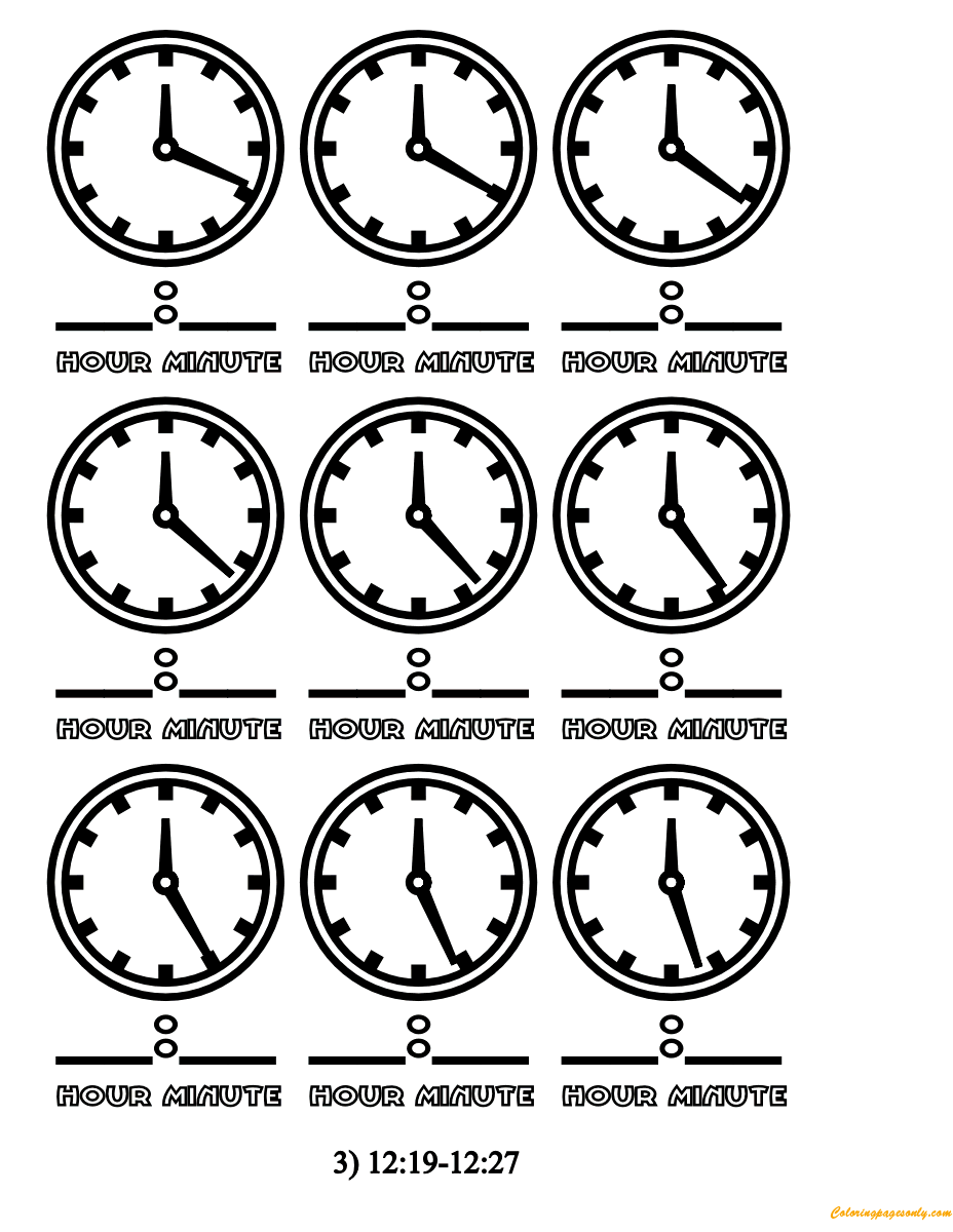 Horloge des minutes à partir de l'horloge