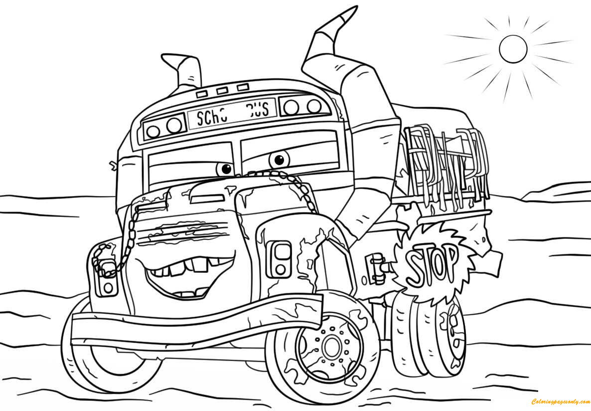 Miss Fritter From Cars 3 Disney Coloring Pages - Cartoons ...