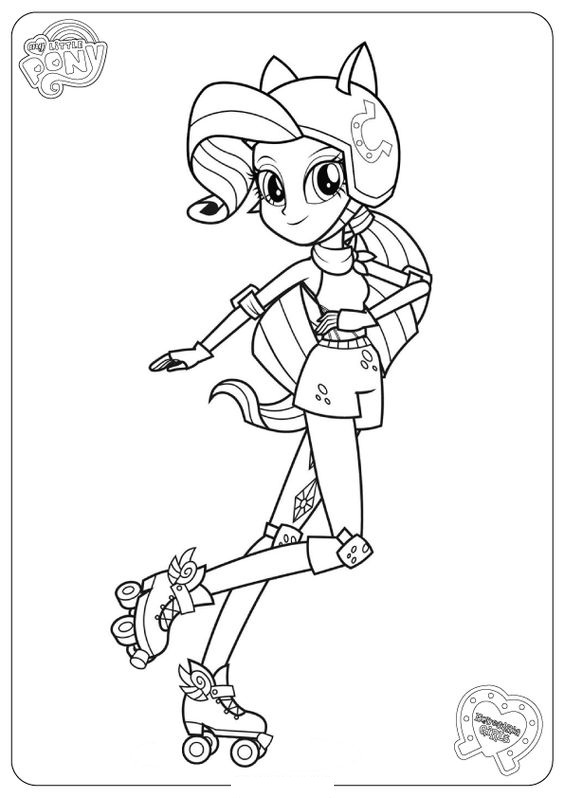 MLP Equestria Girls Rainbow Dash Coloring Pages