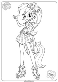 MLP Equestria Girls Rainbow Rocks Character Coloring Page