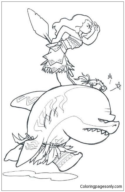 Moana Adventures On The Sea Coloring Pages