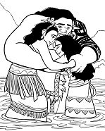Moana and Family Coloring Pages