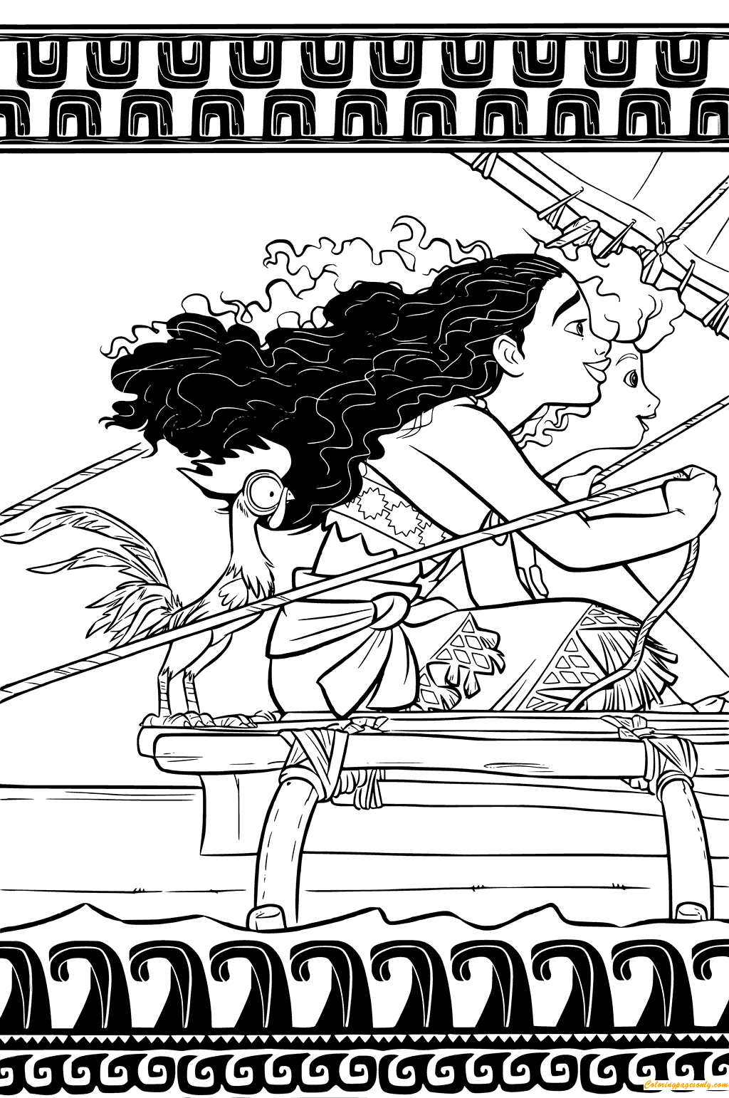 Моана и Мерида плывут из Моаны