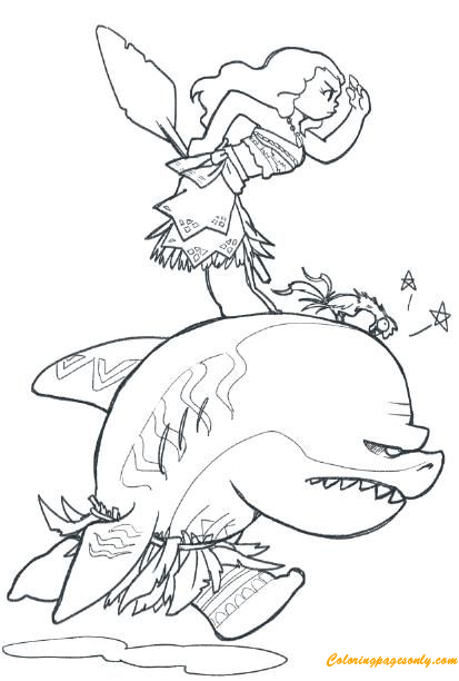 Moana Dreamworks Coloring Pages - Cartoons Coloring Pages - Free